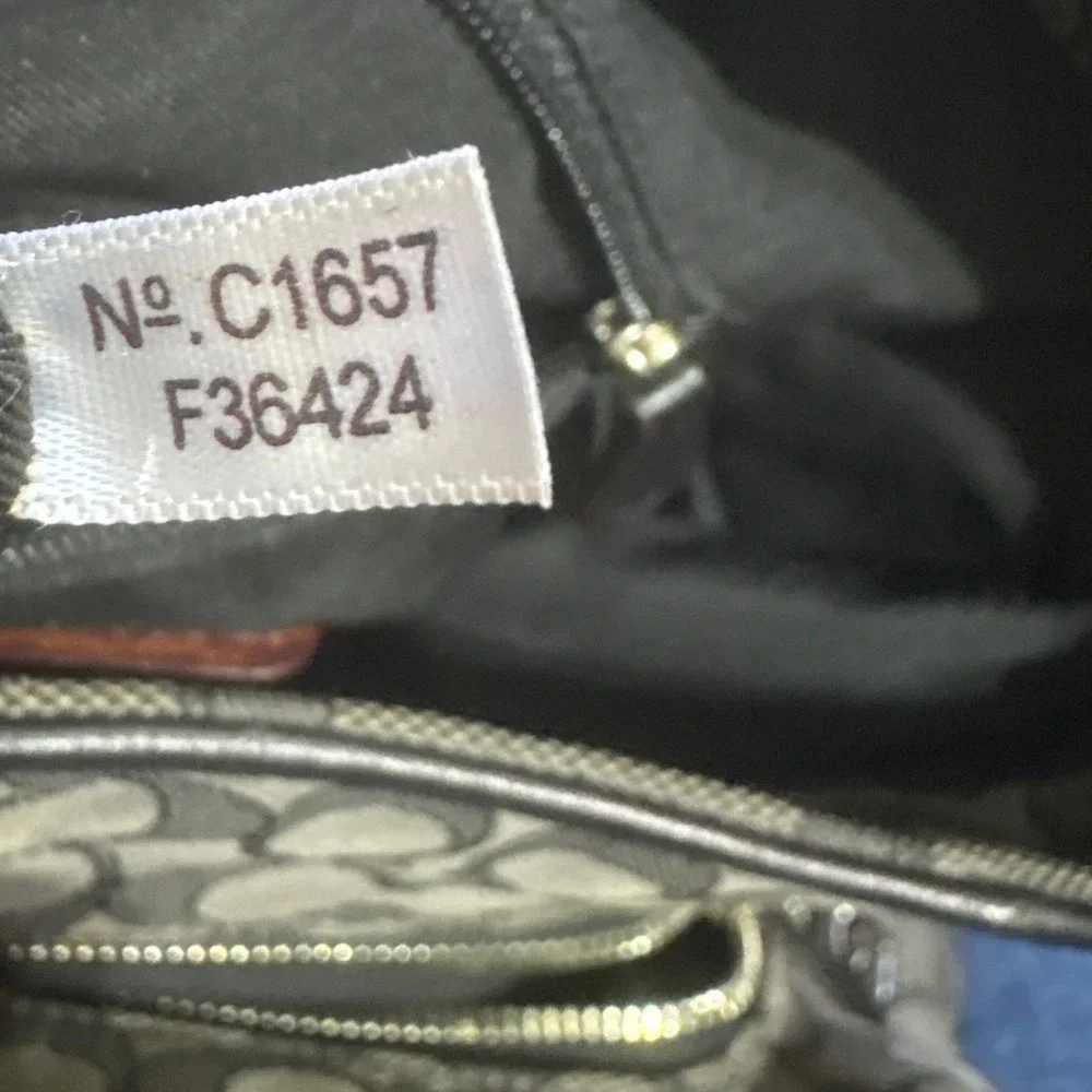 Coach Signature Jacquard Hobo Shoulder Bag Charcoal Grey Black Monogram Canvas